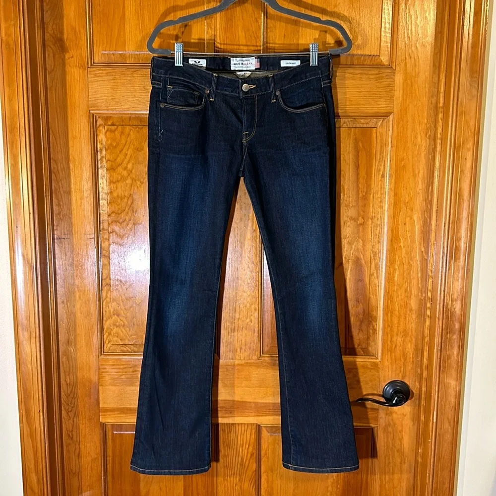 Lucky Brand White Oak Cone Denim Dark Wash Loita Boot 4/27 USA -NWOTS